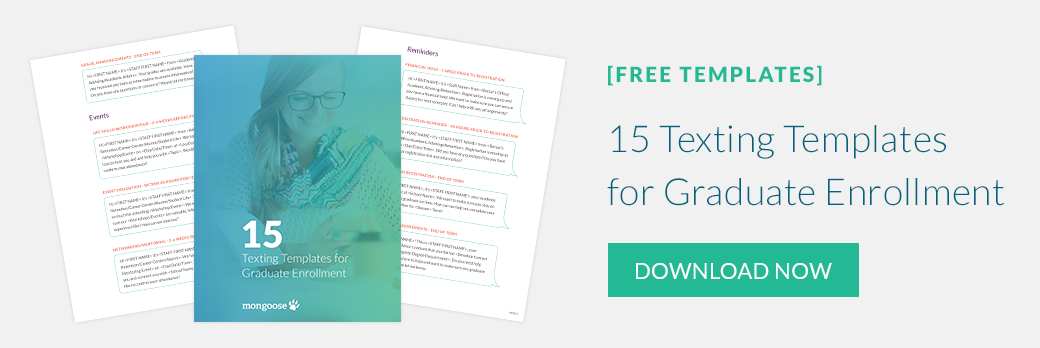 get more graduate recruits with text messaging