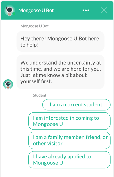 chatbot conversation screenshot