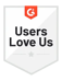 G2 Users Love Us badge